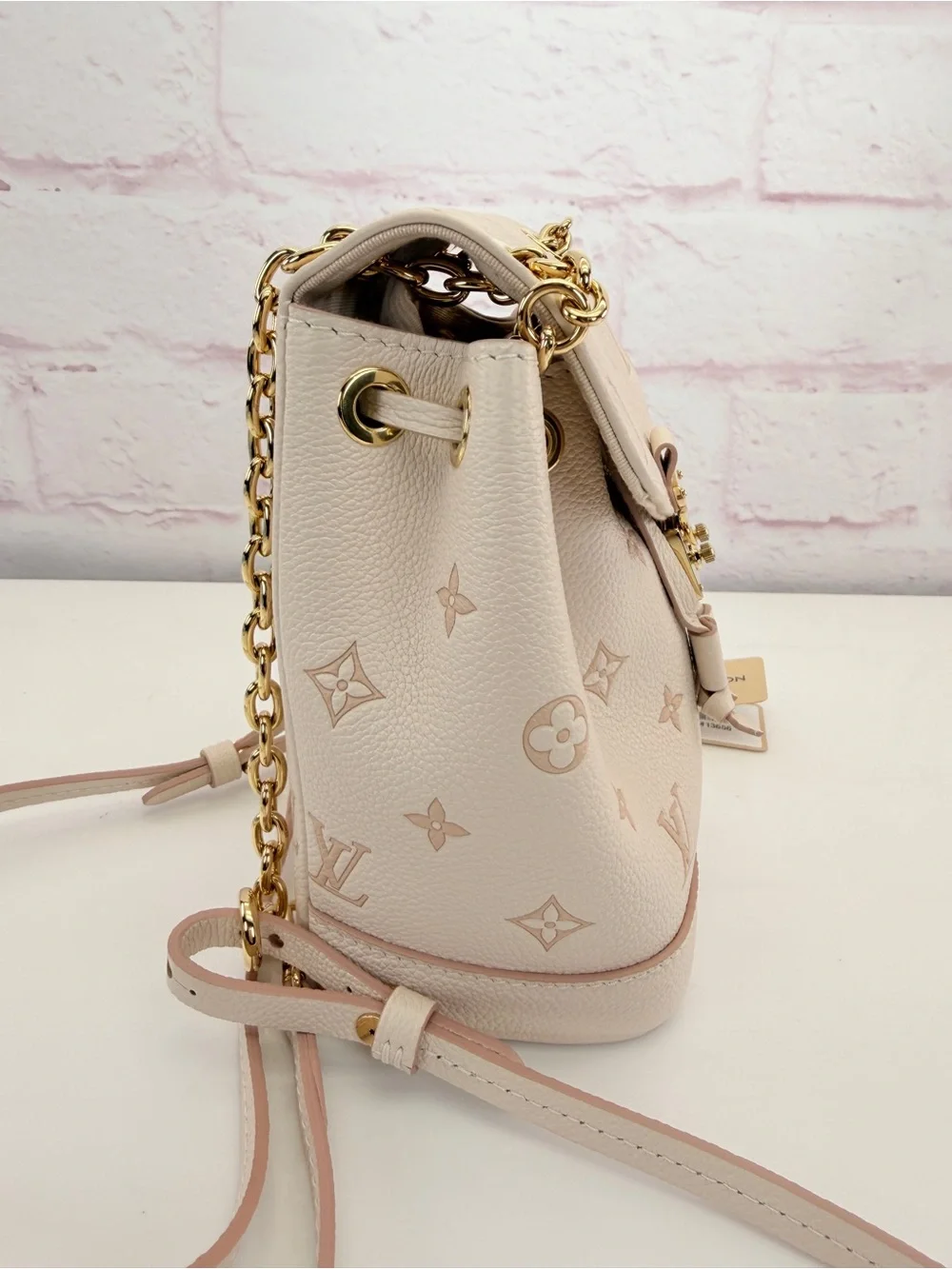 Louis Vuitton Nano Noe Empreinte Blush Pink Monogram Mini Bucket Bag NWT